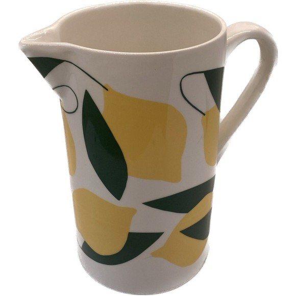Make Lemon Pitcher Printed Water Vase Handle AllTrue Fruit Cute Summer - Picture 1 of 4